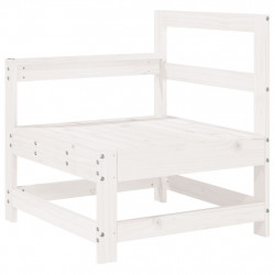 Ogrodowa sofa narożna, biała, lite drewno sosnowe