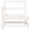 Ogrodowa sofa narożna, biała, lite drewno sosnowe