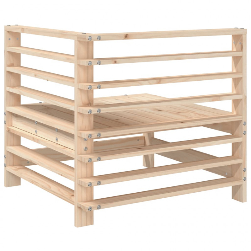 Ogrodowa sofa narożna, lite drewno sosnowe