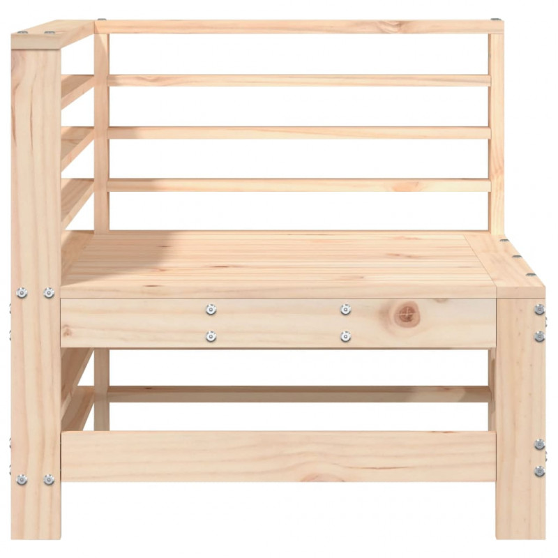 Ogrodowa sofa narożna, lite drewno sosnowe