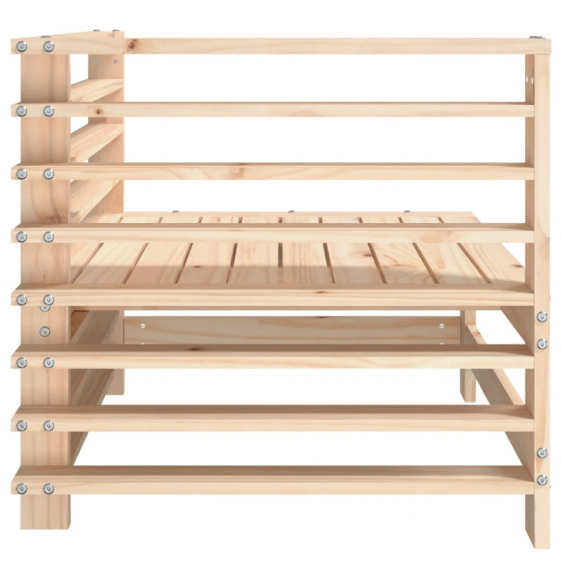 Ogrodowa sofa narożna, lite drewno sosnowe