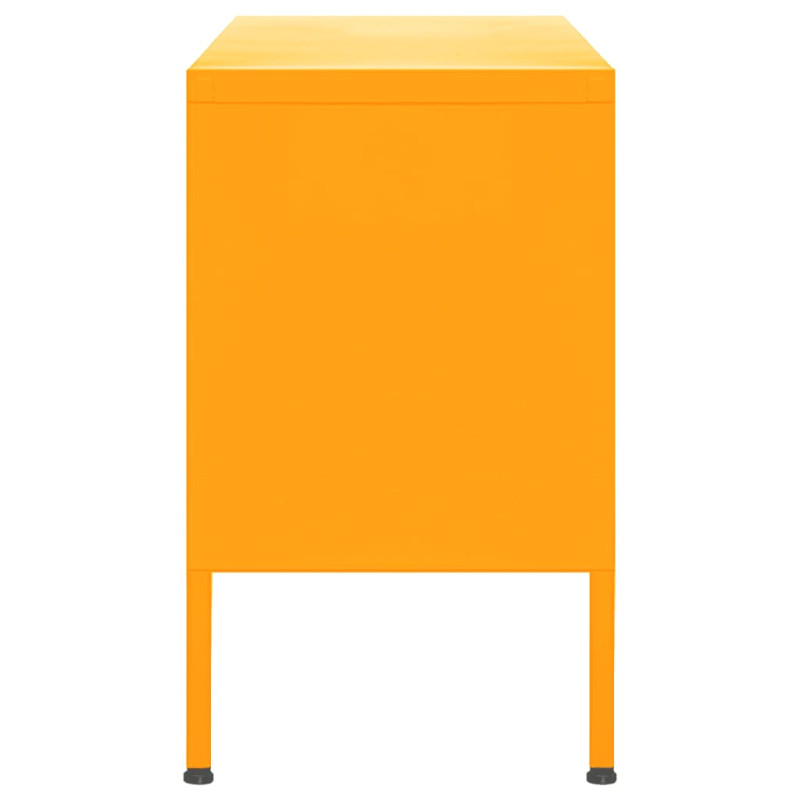 Szafka pod telewizor, musztardowa, 105x35x50 cm, stalowa