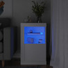 Szafka boczna z LED, biała, materiał drewnopochodny