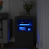 Szafka boczna z LED, czarna, materiał drewnopochodny