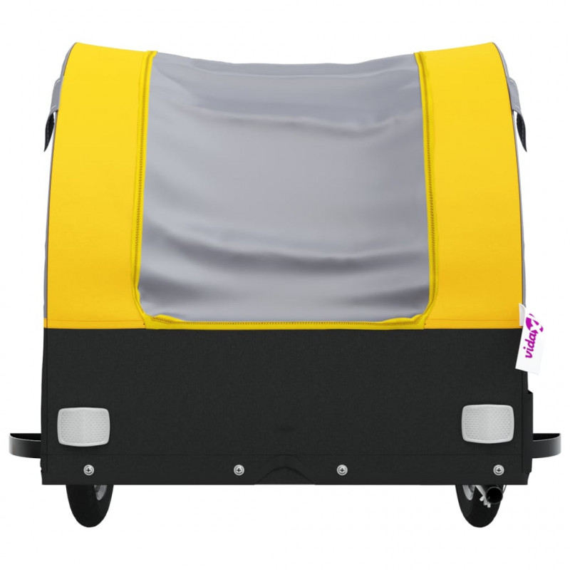 Przyczepka rowerowa, czarno-żółta, 30 kg, żelazo