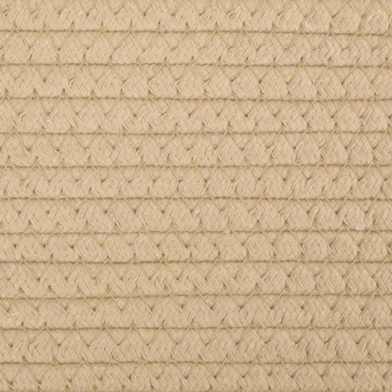 Kosz na pranie, beżowo-biały, Ø55x36 cm, bawełna