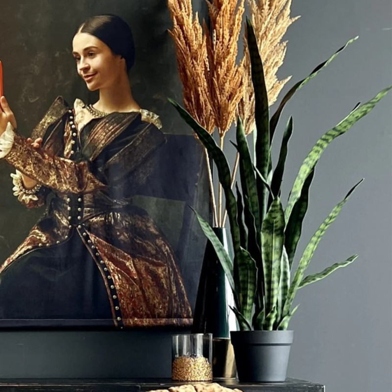 Emerald Sztuczna sansewieria w doniczce, 84 cm