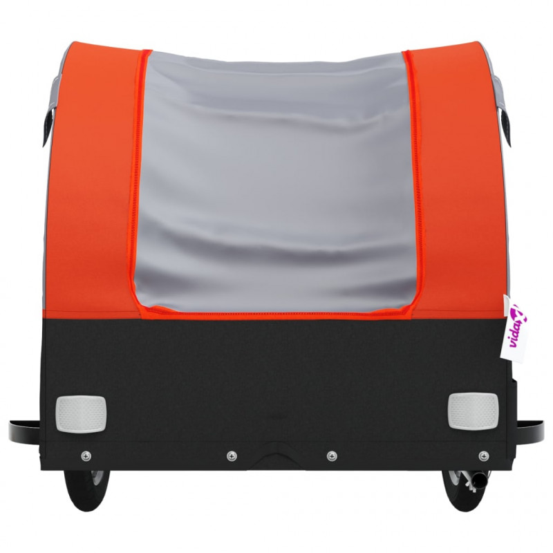 Przyczepka rowerowa, czarno-pomarańczowa, 30 kg, żelazo