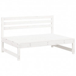 Sofa środkowa do ogrodu, biała, 120x80 cm, lite drewno sosnowe