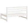 Sofa środkowa do ogrodu, biała, 120x80 cm, lite drewno sosnowe