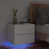 Wisząca szafka nocna z podświetleniem LED, biała