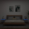 Wiszące szafki nocne z LED, 2 szt., szarość betonu