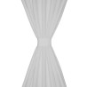 130359 2 sztuki białych zasłon z mikro satyny z otworami 140 x 175 cm