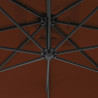 Parasol wiszący ze stalowym słupkiem, 300 cm, terakotowy