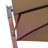 Parasol ogrodowy wiszący, na jodłowym słupku, taupe, 3x3 m