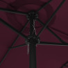 Parasol ogrodowy na słupku aluminiowym, 460 x 270 cm, bordowy