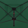 Podwójny parasol na stalowym słupku, 250 x 250 cm, zielony