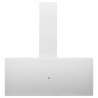 Ścienny okap kuchenny, 90 cm, stal i hartowane szkło, biały