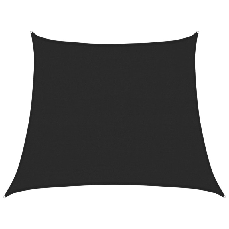 Żagiel przeciwsłoneczny, 160 g/m², czarny, 3/4x3 m, HDPE