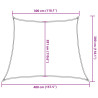 Żagiel przeciwsłoneczny, 160 g/m², czarny, 3/4x3 m, HDPE