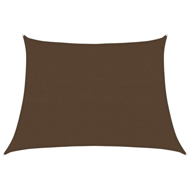 Żagiel przeciwsłoneczny, 160 g/m², brązowy, 4/5x3 m, HDPE