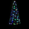 Choinka ze śnieżynkami LED, czarna, 180 cm, światłowodowa