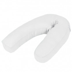 Poduszka ciążowa w kształcie litery J, 54x(36-43) cm, biała