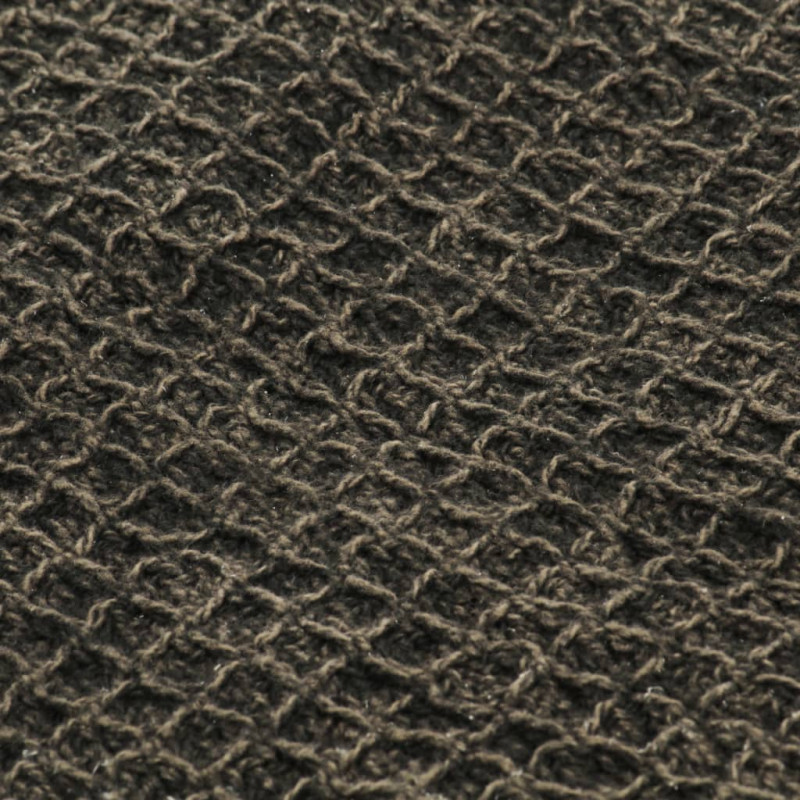 Bawełniana narzuta, 125 x 150 cm, antracytowo-brązowa