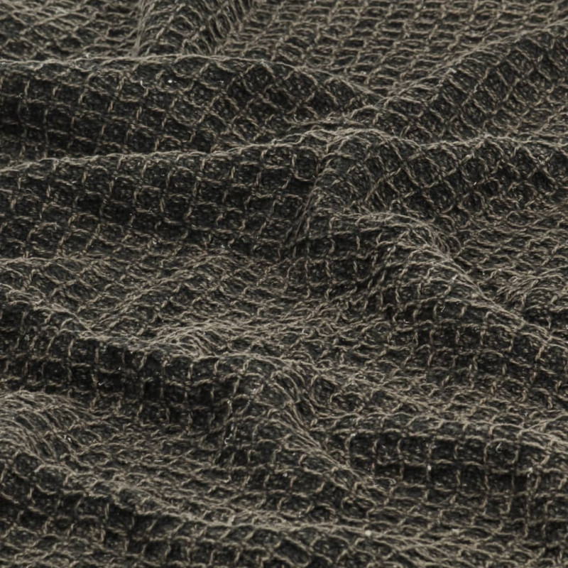 Bawełniana narzuta, 125 x 150 cm, antracytowo-brązowa