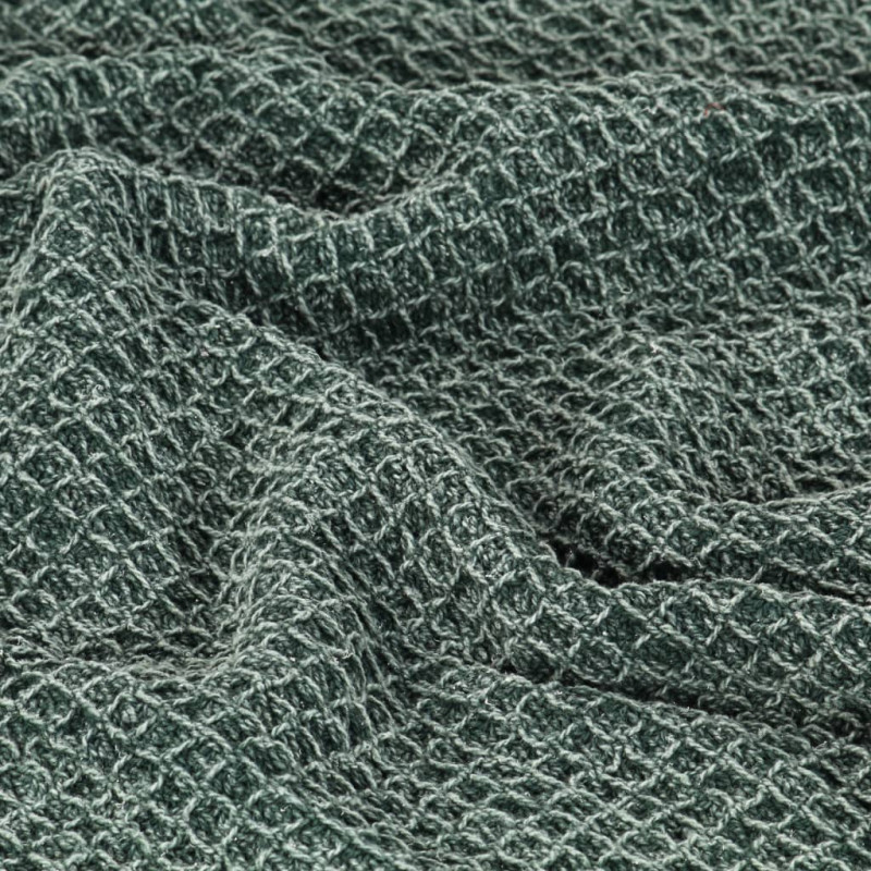 Bawełniana narzuta, 160 x 210 cm, ciemnozielona