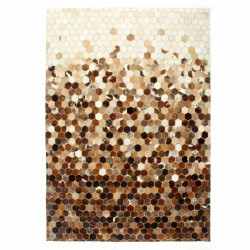 Dywan skórzany patchwork ze skóry bydlęcej Brązowy 170 x 120 cm