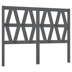 Wezgłowie łóżka, szare, 126x4x100 cm, lite drewno sosnowe