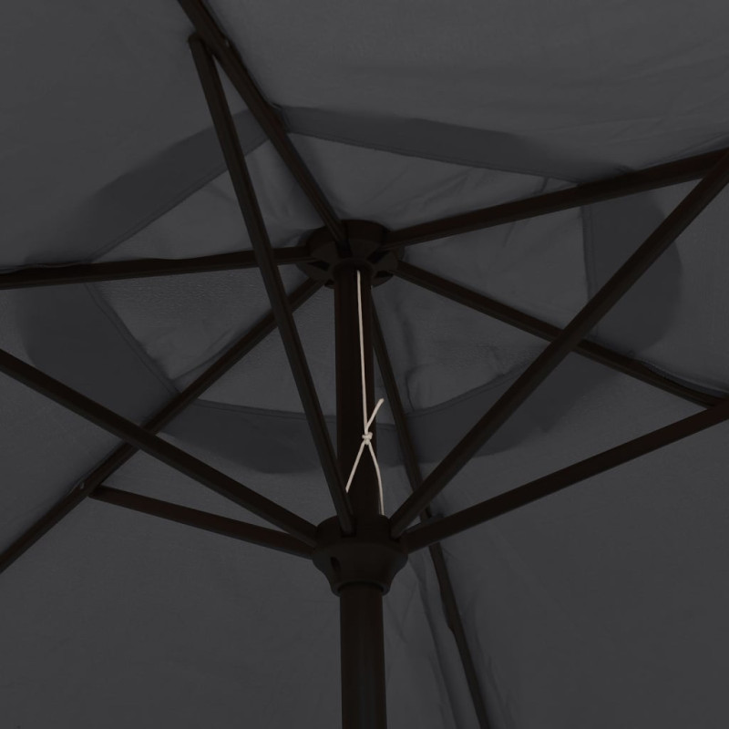 Parasol, czarny, 200 x 224 cm, aluminium