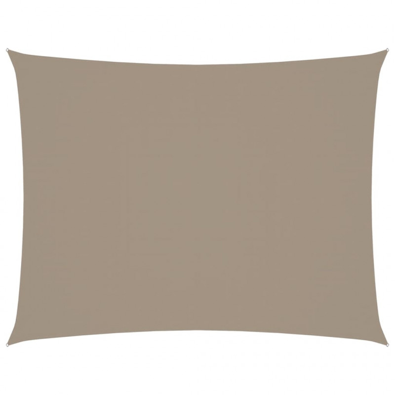 Prostokątny żagiel ogrodowy, tkanina Oxford, 3,5x4,5 m, taupe