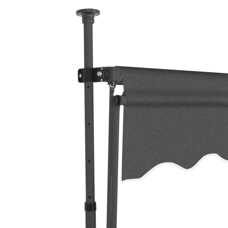 Ręcznie zwijana markiza z LED, 100 cm, antracytowa