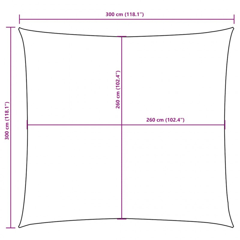 Kwadratowy żagiel ogrodowy, tkanina Oxford, 3x3 m, żółty