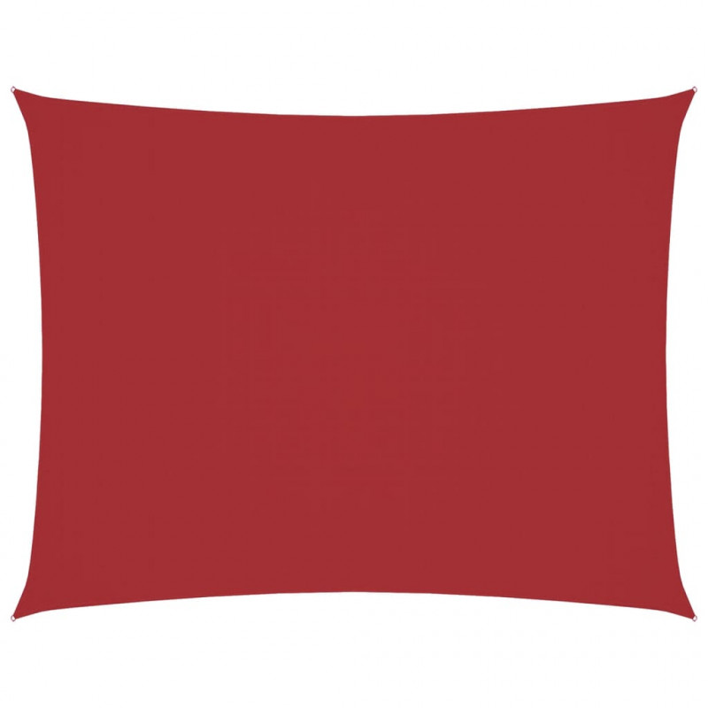 Prostokątny żagiel ogrodowy, tkanina Oxford, 3x4,5 m, czerwony