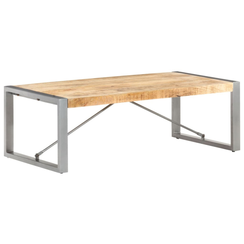 Stolik kawowy, 120 x 60 x 40 cm, surowe drewno mango