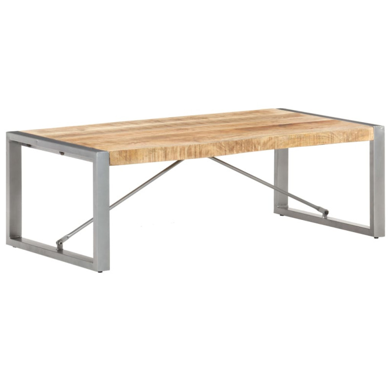 Stolik kawowy, 120 x 60 x 40 cm, surowe drewno mango
