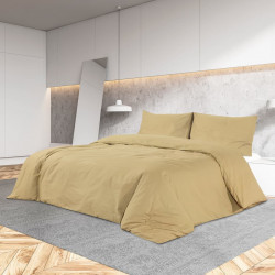 Zestaw pościeli, kolor taupe, 200x200 cm, lekka mikrofibra