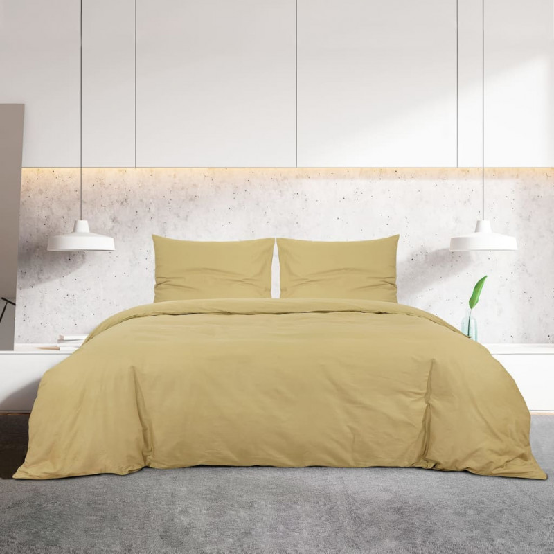 Zestaw pościeli, kolor taupe, 200x220 cm, lekka mikrofibra