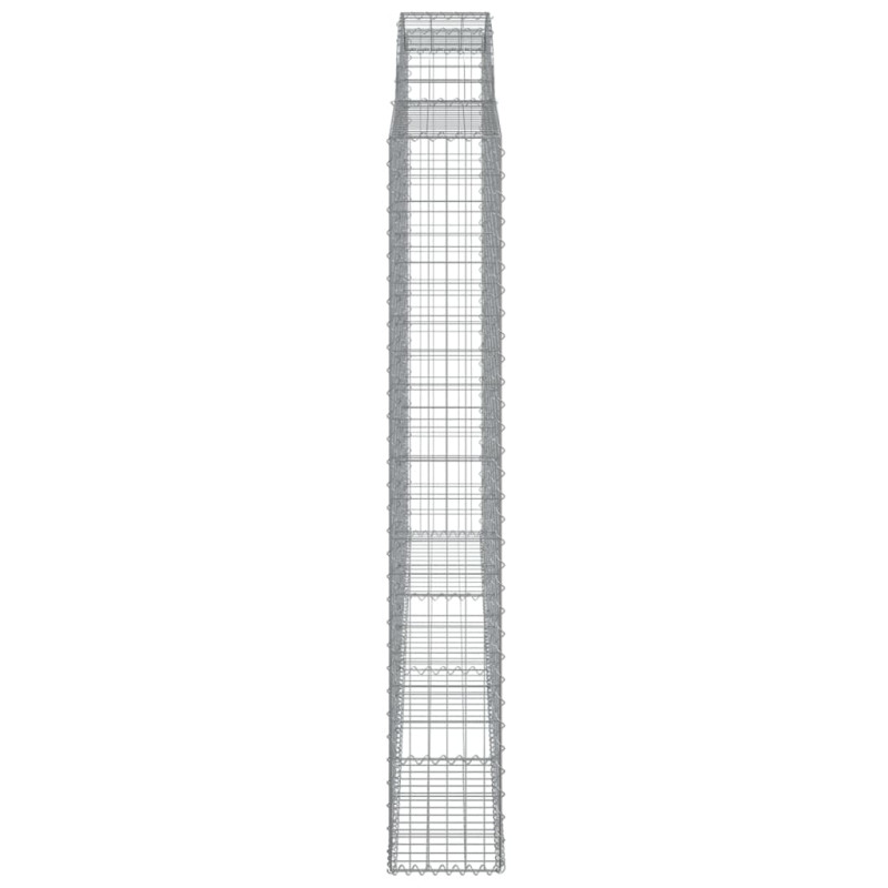 Łukowaty kosz gabionowy 300x30x200/220 cm, galwanizowane żelazo
