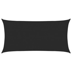 Żagiel przeciwsłoneczny, 160 g/m², czarny, 2,5x4,5 m, HDPE