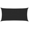 Żagiel przeciwsłoneczny, 160 g/m², czarny, 2,5x4,5 m, HDPE
