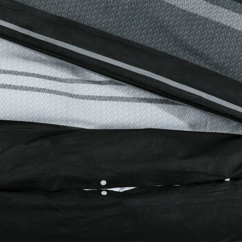 Zestaw pościeli, czarno-biały, 135x200 cm, bawełna