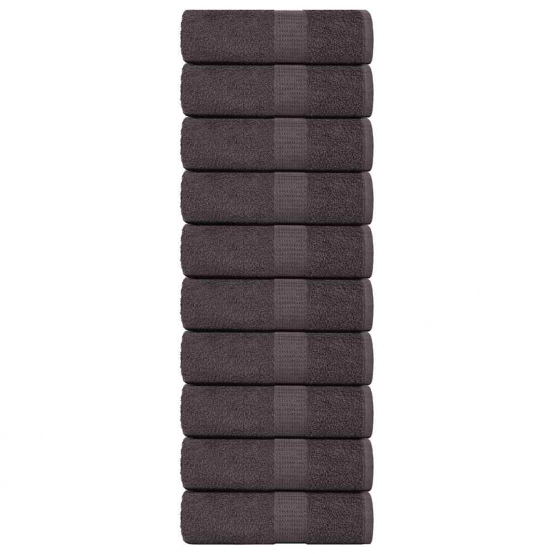 Ręczniki dla gości, FROGN, 10 szt., antracyt, 30x50 cm, 360 g/m²