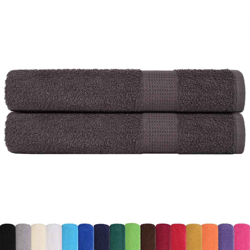 Ręczniki, FROGN, 2 szt., antracyt, 100x200 cm, 360 g/m²