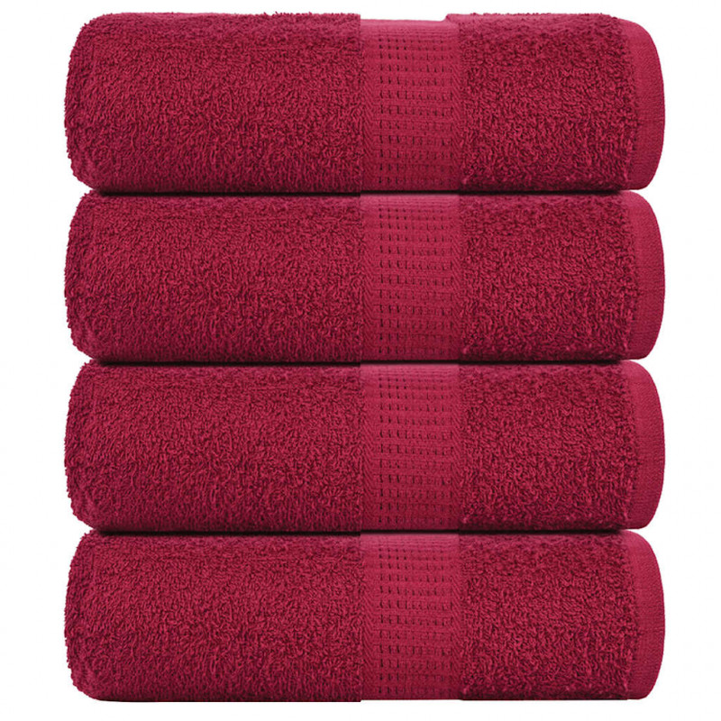 Ręczniki, FROGN, 4 szt., bordeaux, 30x30 cm, 360 g/m²