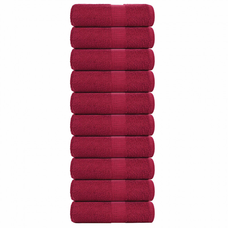 Ręczniki dla gości, FROGN, 10 szt., Bordeaux 30x50 cm, 360 g/m²