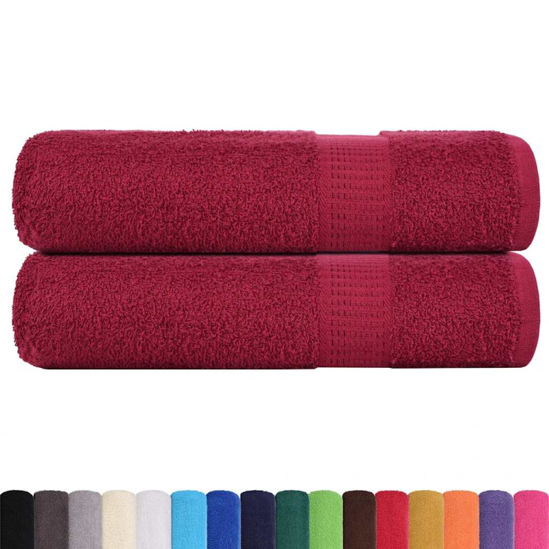 Ręczniki kąpielowe, FROGN, 2 szt, bordowe, 100x150 cm, 360 g/m²